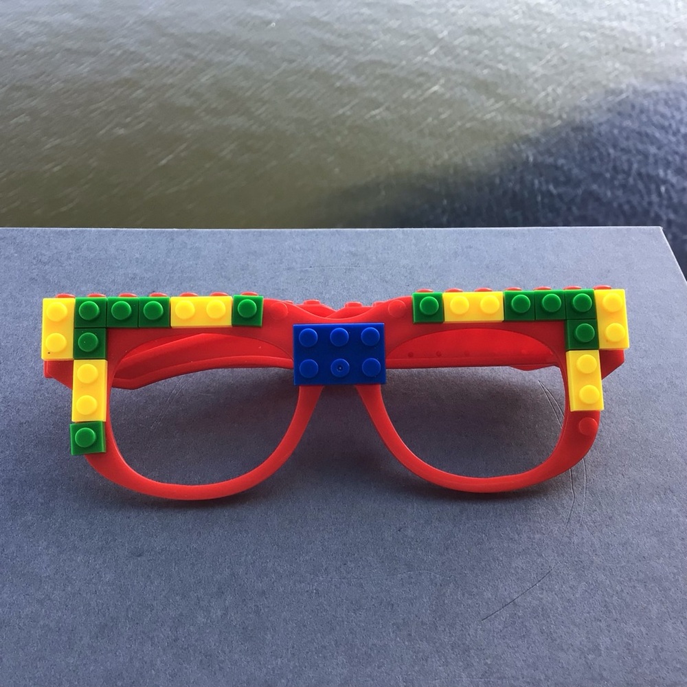 Lego Style Red Building Block Style Kids Toy Glasses